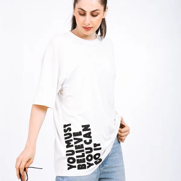 Women Oversized Bamboo T-Shirt – Soft, Breathable & Sustainable Fit