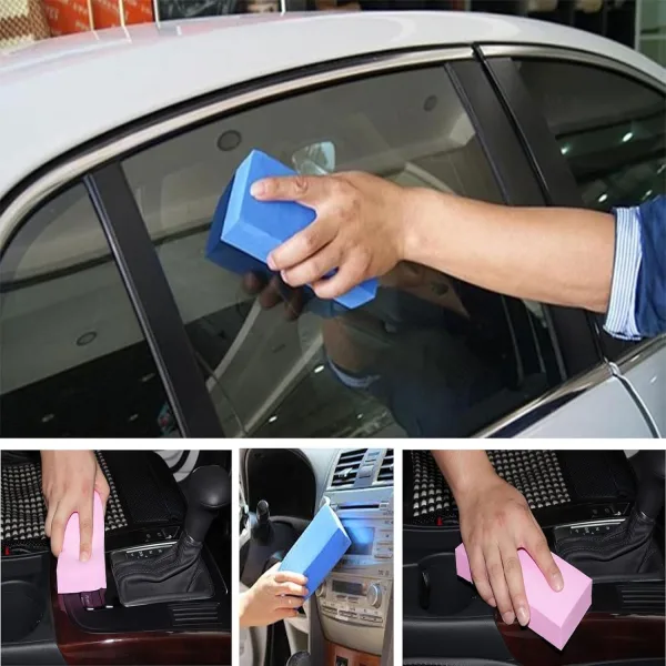 Qawvler Cleaning Magic Sponge Silicone Absorbent Water for Cars, Windows, Floors, Desks Multicolor (Pack of 1)