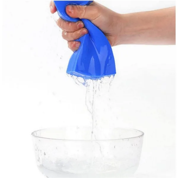 Qawvler Cleaning Magic Sponge Silicone Absorbent Water for Cars, Windows, Floors, Desks Multicolor (Pack of 1)