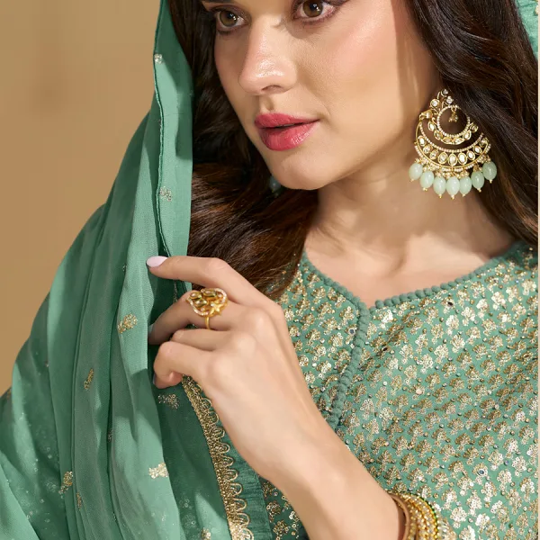 Sky Blue Georgette Sharara Suit for Women Ethnic Wear