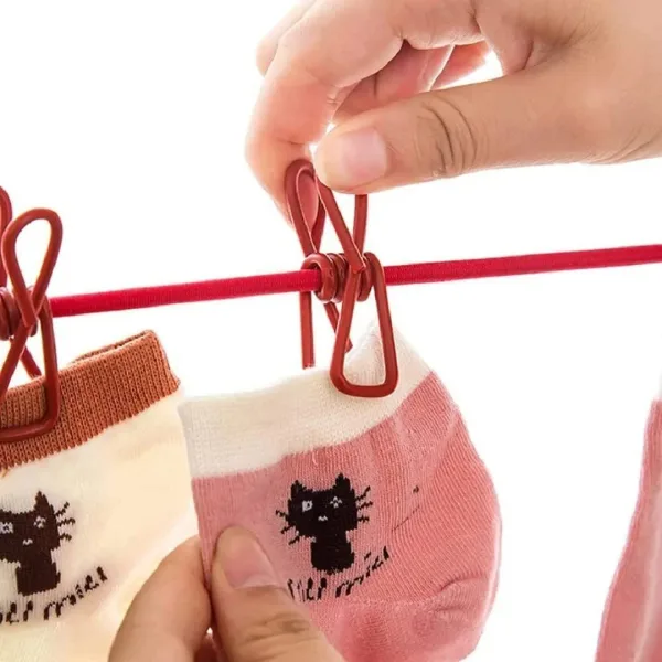 Stretchable Clothesline Rope with 12 Cloth Pins