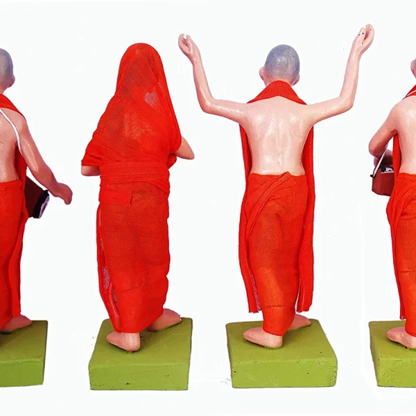 Handmade Clay Human Fantasy Figure Gift Decor Iskcon Nagar Kirtan 22x6 Cm