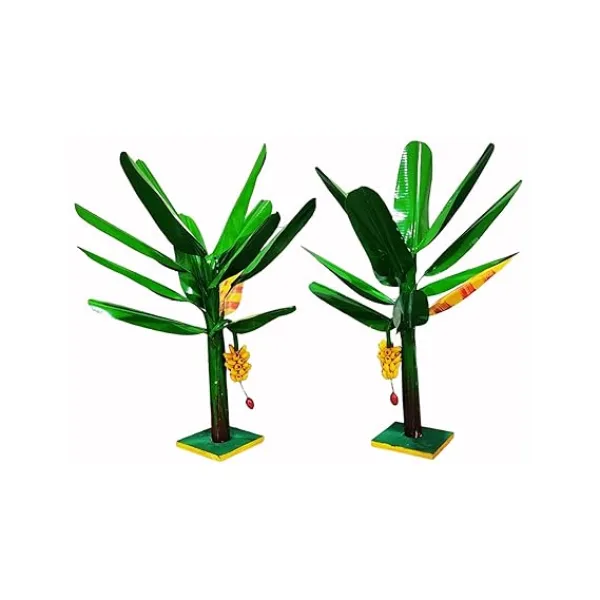 Artificial Banana Tree for Pooja Metal Banana Trees Decoration 24 Inches Pair