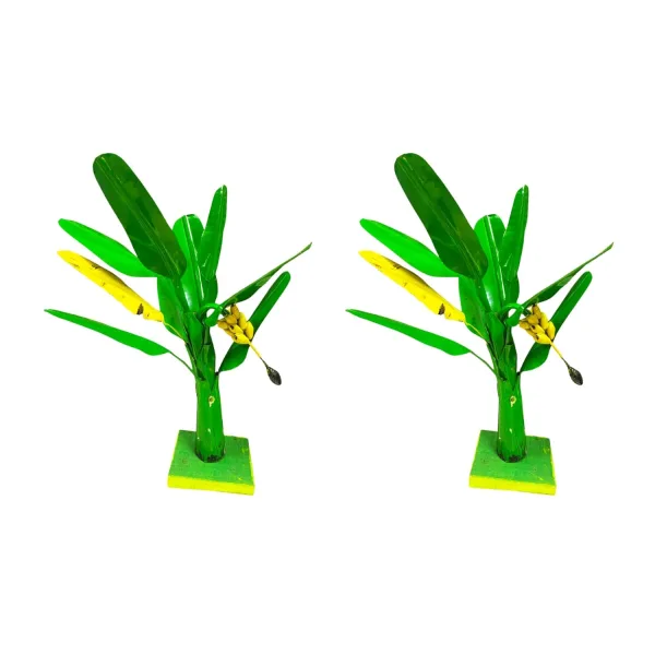 Artificial Banana Tree for Pooja Metal Banana Trees Decoration 24 Inches Pair
