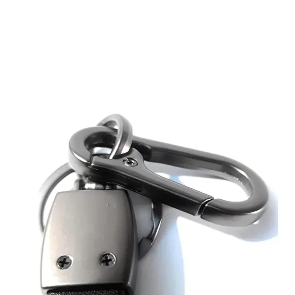 Evordlss Royal Enfield Premium Leather Keychain with Metal Carabiner Clip, (Pack of 1)