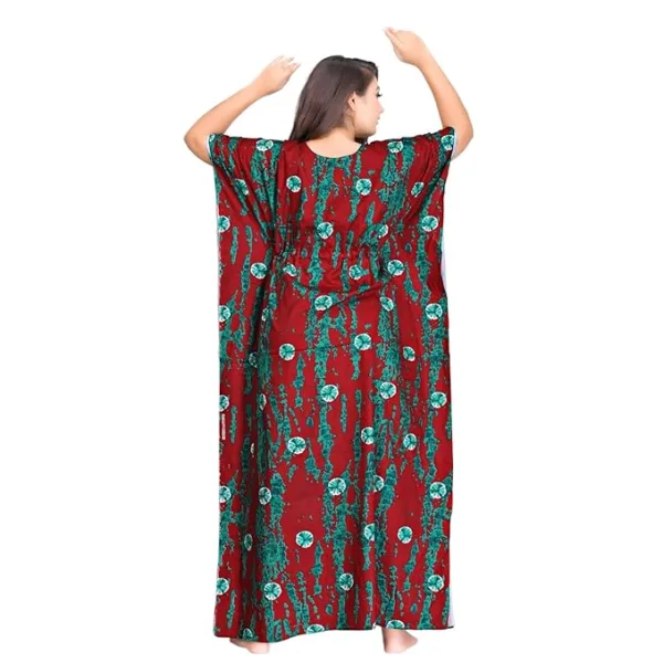 Fabimi Women's Large Size Cotton Kaftan Nighty - Stylish and Comfortable Sleepwear
