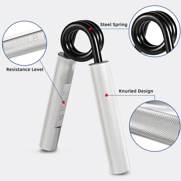 200 LBS Heavy Duty Metal Hand Gripper for Strength Training