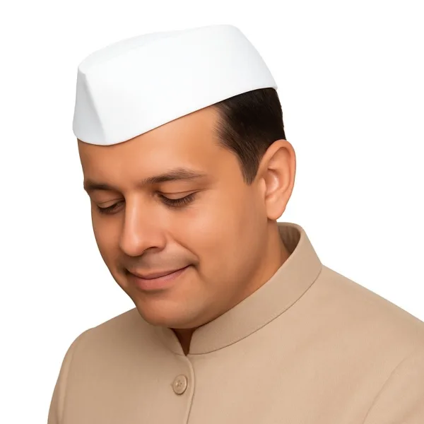 White Ghandi Neharu caps for men and women