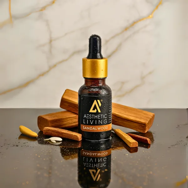 Aesthetic Living Pure Sandalwood Essential Oil 15ml for Aromatherapy