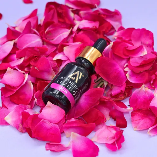 Aesthetic Living Pure Rose Essential Oil 15ml for Aromatherapy