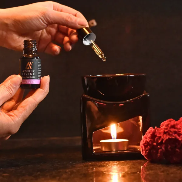 Elegant Deep Dish T-Light Diffuser Brown for Home Decor