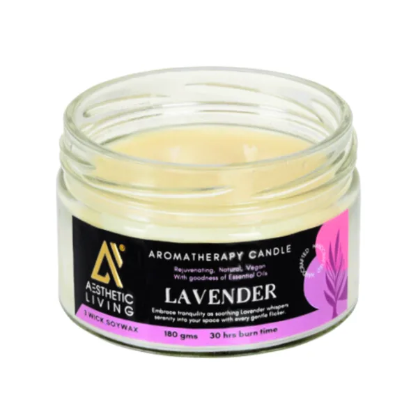 Wick Lavender Candle 180g for Home Fragrance and Decor