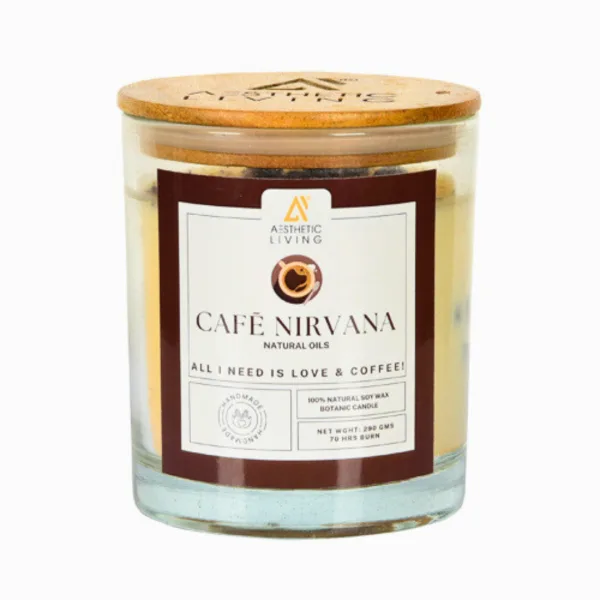 Cafe Nirvana Botanic Candle with Coffee Essential Oil 300g