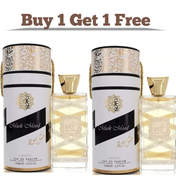 Lattafa Musk Mood Eau De Parfum, 100ml – Unisex, Long-Lasting Fragrance - Buy 1 Get 1 Free