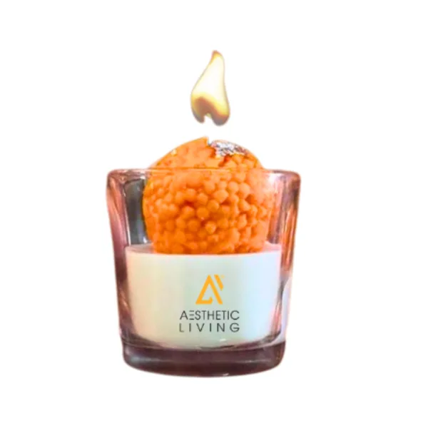Festive Motichoor Laddoo Soywax Jasmine Candle 75g for Home