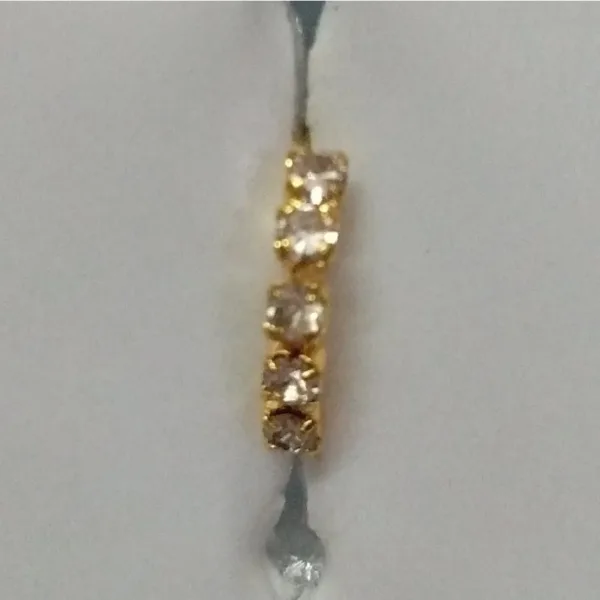 Diamond Nose RING GOLE 5 NUG DOUBLE Diamond Nose RING For Women and Girl PACK OF 1