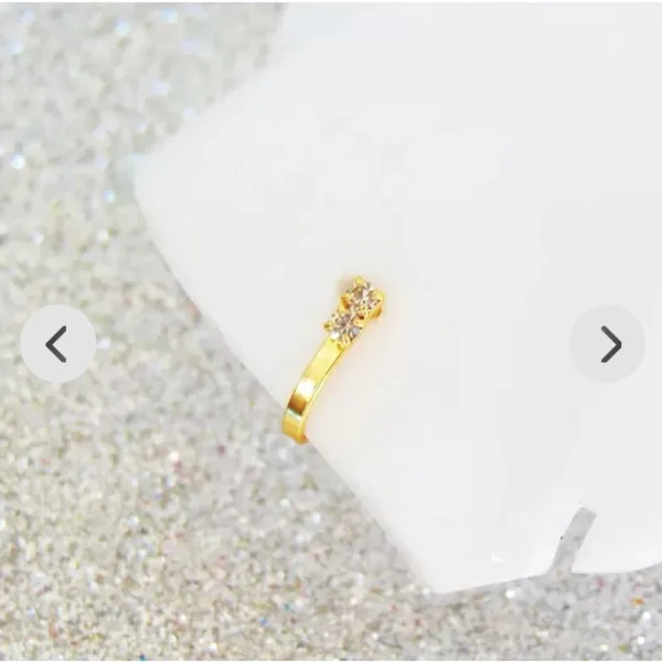 Beautiful Gold Plated Nose Pin U Shap 2 nug Weddinge Ring Fashion Gift Jewellry PACK OF 1