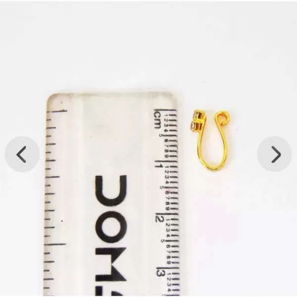 Beautiful Gold Plated Nose Pin U Shap 2 nug Weddinge Ring Fashion Gift Jewellry PACK OF 1