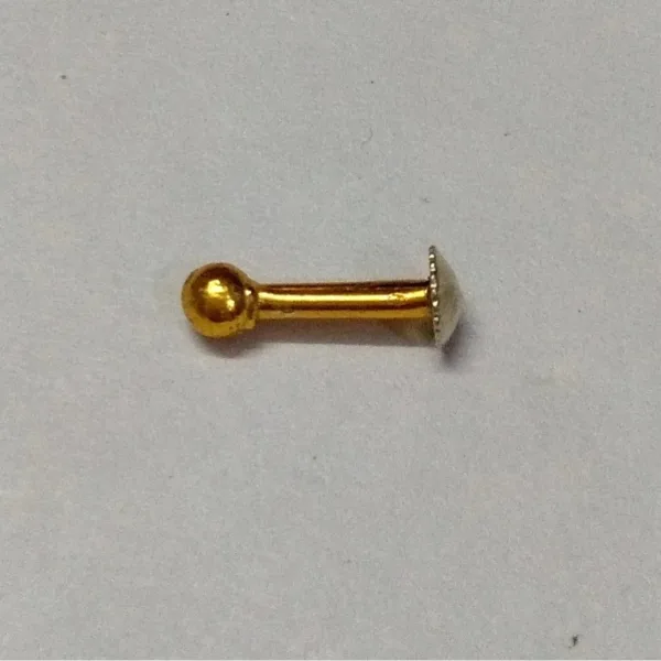 Beautiful Gold Plated Nose Pin MOTI Wedding Nose Ring Fashion Gift Jewellry PACK OF 1
