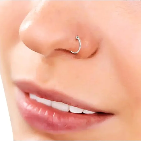 GIRLS Nose BOLL RING DOUBLE Diamond Nose pin For Women and Girl PACK OF 1