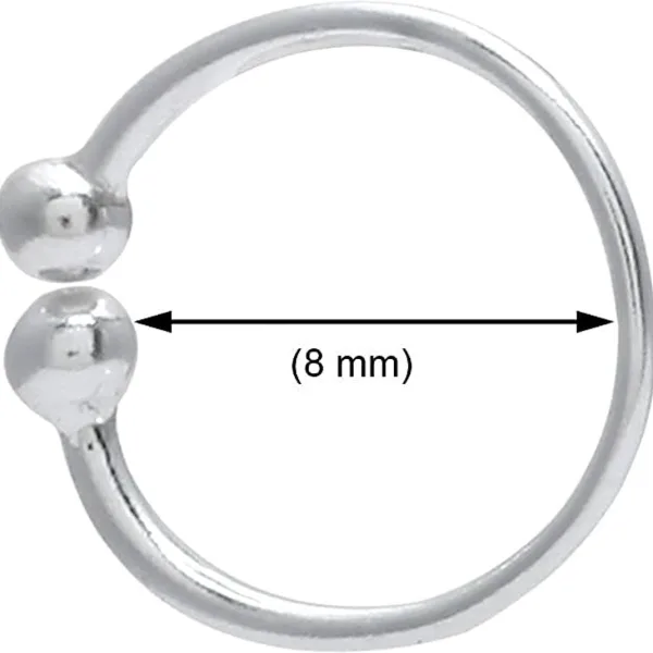 GIRLS Nose BOLL RING DOUBLE Diamond Nose pin For Women and Girl PACK OF 1