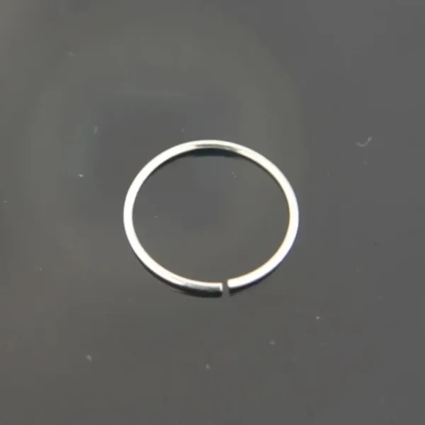 Gold-plated, Rhodium Plated Brass, Metal, Alloy, Stone Nose Ring SILVER & GOLD PACK OF 2