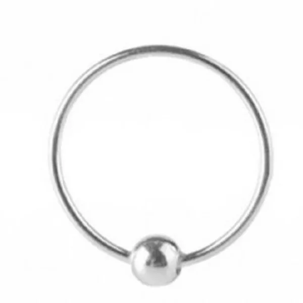 Gold-plated, Rhodium Plated Brass, Metal, Alloy, Stone Nose Ring ONE BOLL SILVER PACK OF 1