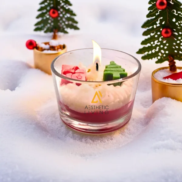 Aesthetic Living Christmas Charm Soywax Candle 110g for Home