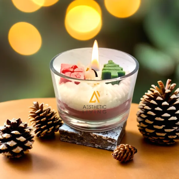 Aesthetic Living Christmas Charm Soywax Candle 110g for Home