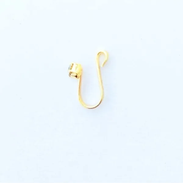Beautiful Gold Plated Nose Stud Long 1 nug Wedding Nose Ring Fashion Gift Jewellry Pack of 1