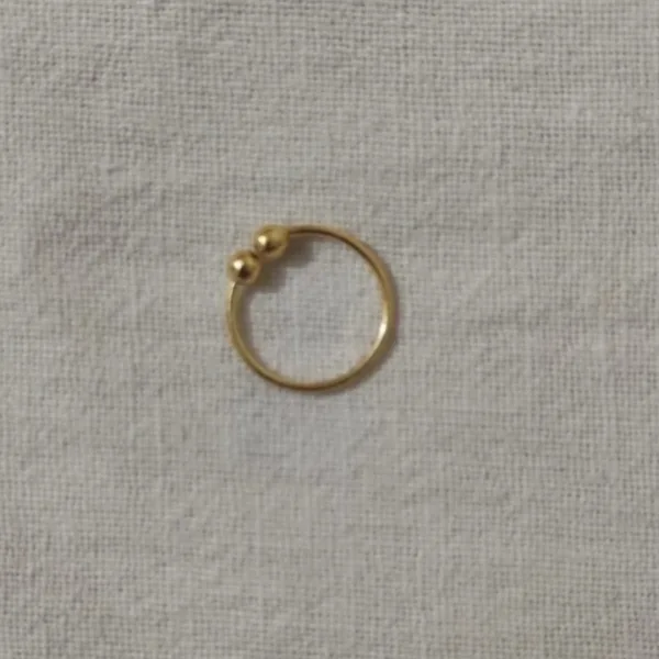 Nose RING GOLD BOLL For Women & Girl GOLD PLATED PACK OF 2