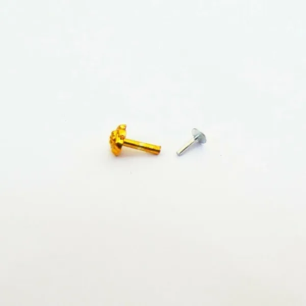 Beautiful Gold Plated Nose Pin GOLE PITAL Self Design Wedding Nose Ring Fashion Gift Jewellry PACK OF 1