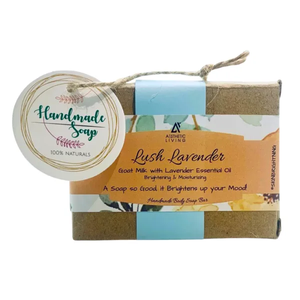 Lavender glycerin handmade soap with essential oil for relaxation