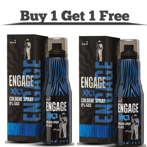 Engage XX3 Cologne Spray for Men (135ml) – Spicy & Woody Fragrance | Buy 1 Get 1 Free Offer