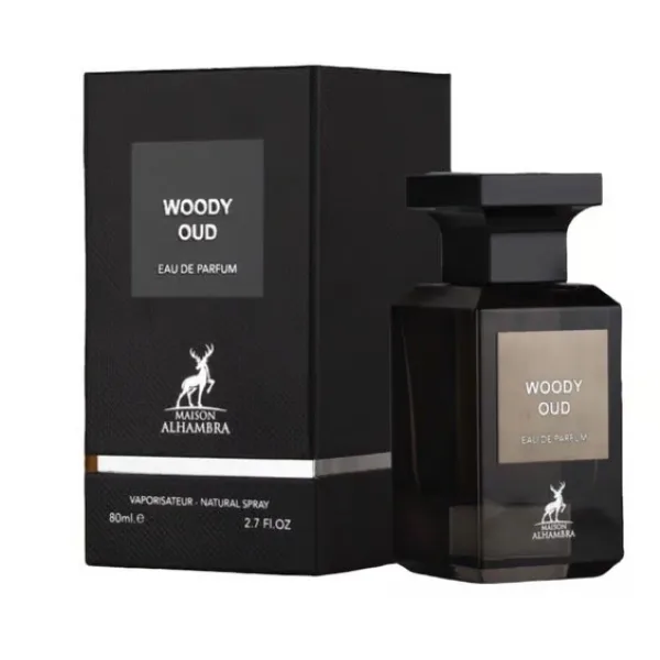 Woody Oud Maison Alhambra, Unisex Perfume, 2.7 Fl oz/80ml