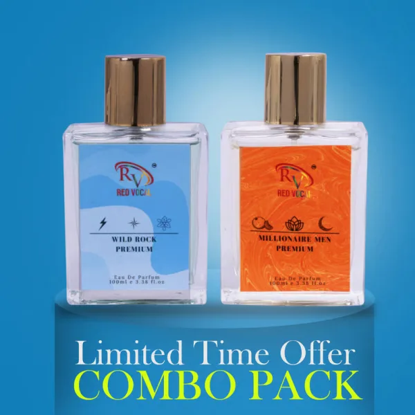 Red Vocal Wild Rock Premium With Millionaire Men Premium 100ml Perfume Combo (For Men)