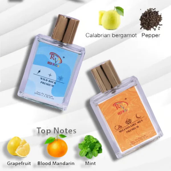 Red Vocal Wild Rock Premium With Millionaire Men Premium 100ml Perfume Combo (For Men)