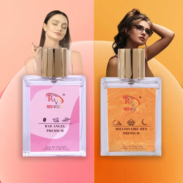 Red Vocal Bad Angel Premium (Women) with Millionaire Men Premium (Men) 100ml Perfume Spray Combo – 2 x 100ml