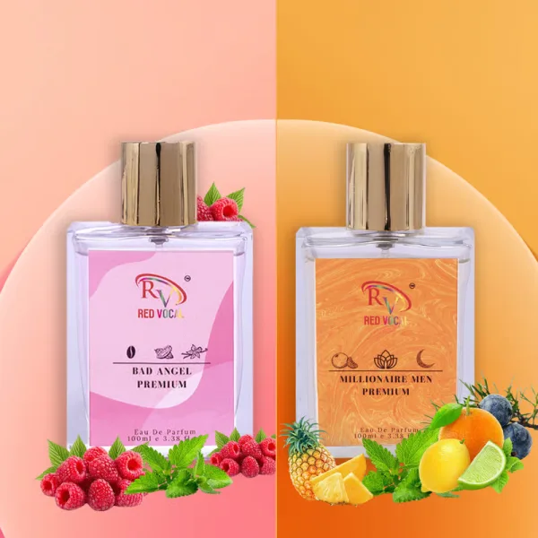 Red Vocal Bad Angel Premium (Women) with Millionaire Men Premium (Men) 100ml Perfume Spray Combo – 2 x 100ml