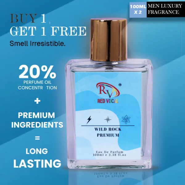 Red Vocal Wild Rock Premium Eau De Parfum 100ml For Men Buy 1 Get 1 Free