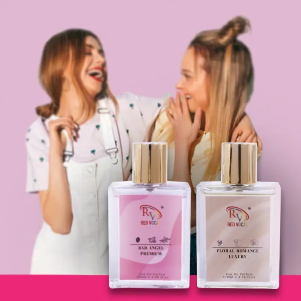 Red Vocal Bad Angel Premium (Women) with Floral Romance Luxury (Women) Eau de Parfum Combo – 2 x 100ml | Elegant & Bold Women’s Fragrance Set