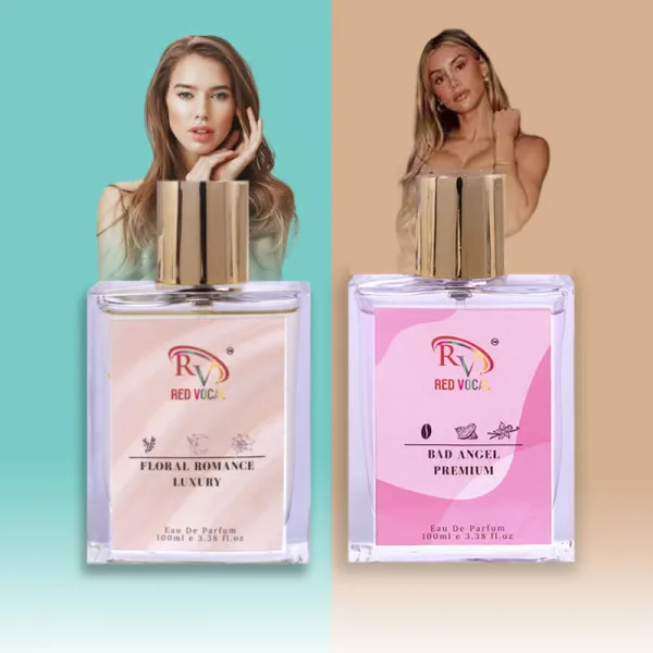 Red Vocal Floral Romance Luxury with Bad Angel Premium 100ml Perfume Spray (For Women) Combo – 2 x 100ml