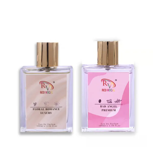 Red Vocal Floral Romance Luxury with Bad Angel Premium 100ml Perfume Spray (For Women) Combo – 2 x 100ml