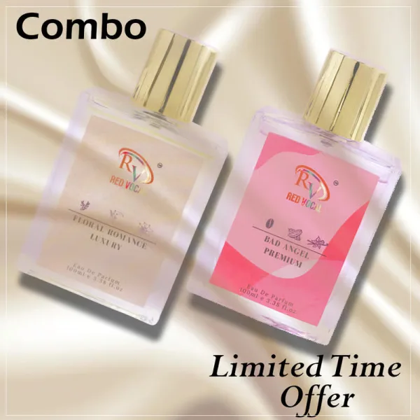 Red Vocal Floral Romance Luxury with Bad Angel Premium 100ml Perfume Spray (For Women) Combo – 2 x 100ml