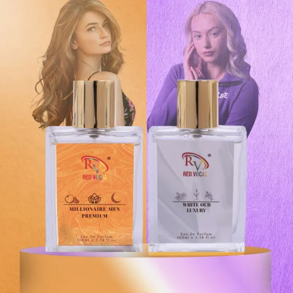 Red Vocal Millionaire Men Premium (Men) with White Oud Luxury (Unisex) 100ml Perfume Spray Combo – 2 x 100ml