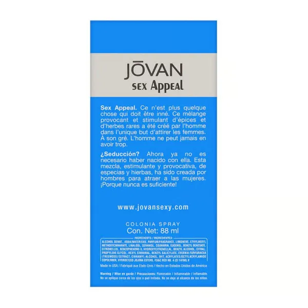 Jovan Sex Appeal 88ML Unisex Perfume Spray Special Offer Buy 1 Get 1 Free Perfume Limited Offer