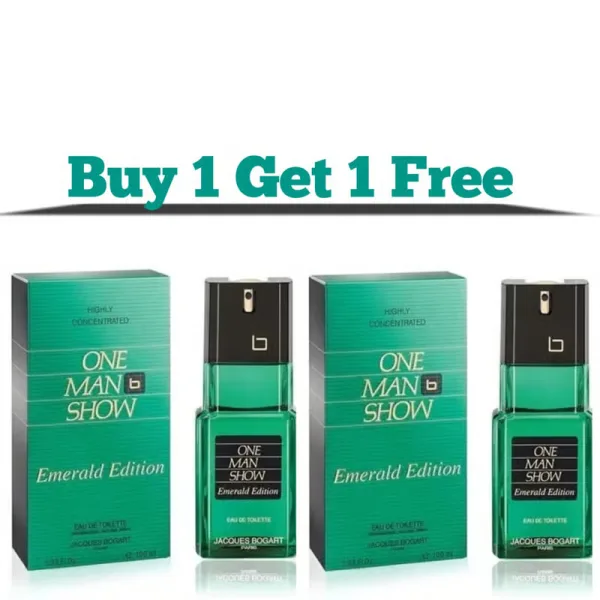 One Man Show Emerald Edition by Jacques Bogart for Men – Spicy Woody Fragrance (100ml) | Buy 1 Get 1 Free 100ml Perfume