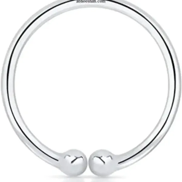 GIRLS Nose RING BOLL DOUBLE Diamond Nose pin For Women and Girl PACK OF 2 GOLD & SILVER