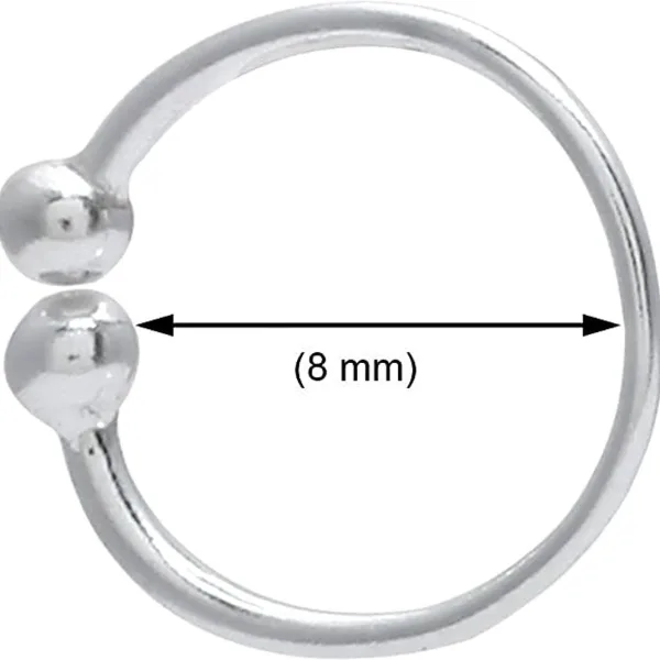 GIRLS Nose BOLL RING DOUBLE Diamond Nose pin For Women and Girl PACK OF 1