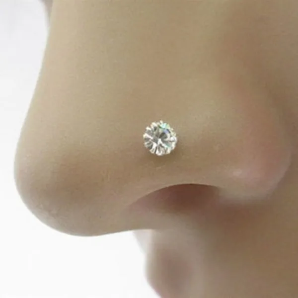 Large Single Nugget Nose Pin